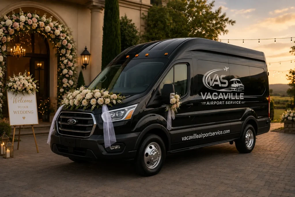 We provide reliable wedding shuttle service in Vacaville